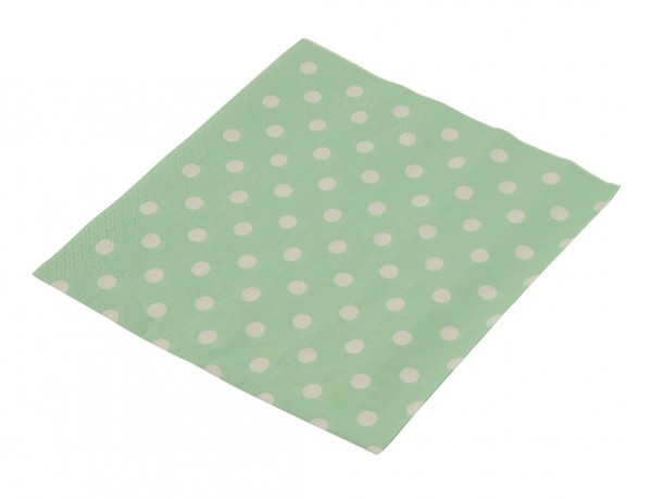 Punkte Spaß Grüne Papier Serviette 16er Pack 33x33cm