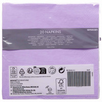 Anteprima: 20 tovaglioli ecologici viola lavanda 33 cm