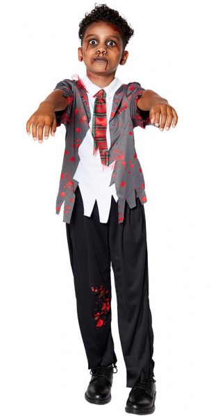 Undead student zombie costume for kids