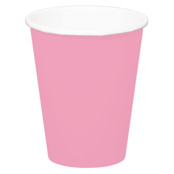 8 vasos de papel rosas Cleo 350ml