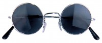 Round hippie glasses in black