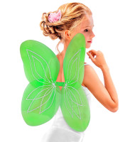 Grüne Glitzerflügel für Mädchen