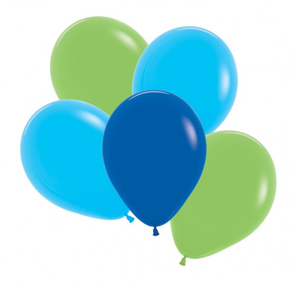12 Luftballons Neptun 3 Farben 30cm