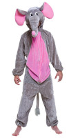 Disfraz de elefante para niño gris-rosa
