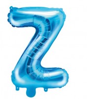 Oversigt: Folieballon Z azurblå 35 cm