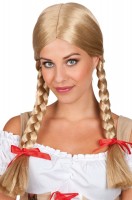 Bayrische Liesl Damenperücke blond mit Schleifen
