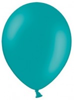 Preview: 50 party star balloons turquoise 23cm