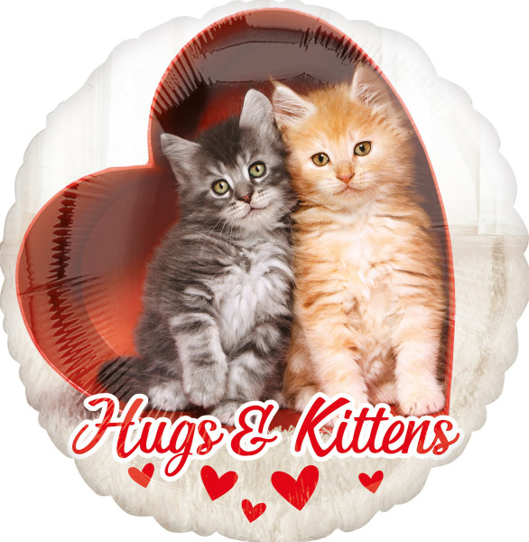 Folienballon Hugs & Kitten 43cm