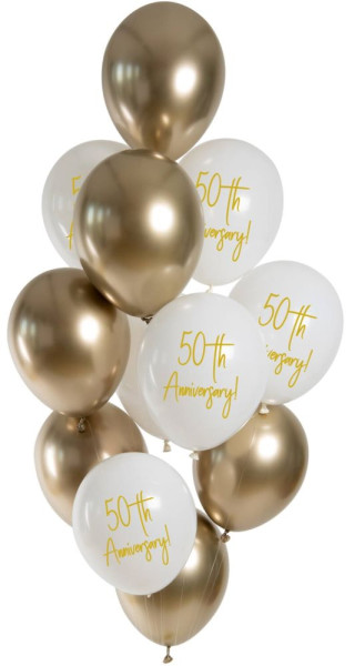 12 anniversary balloon mix 50th 33cm