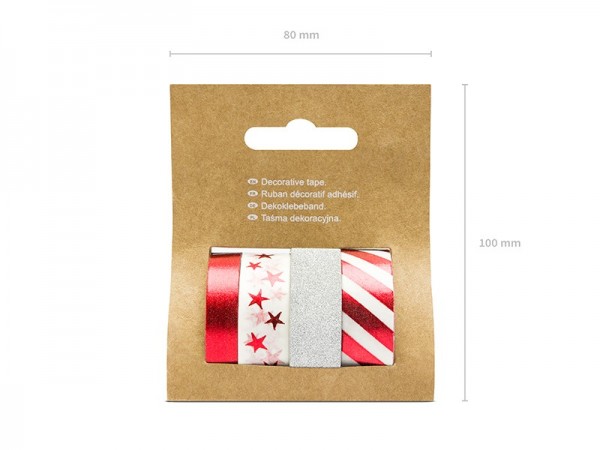 Gift Tape Mix Red White 3