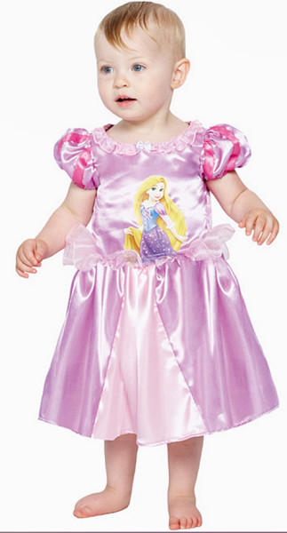 Söt Rapunzel klänning för bebis rosa