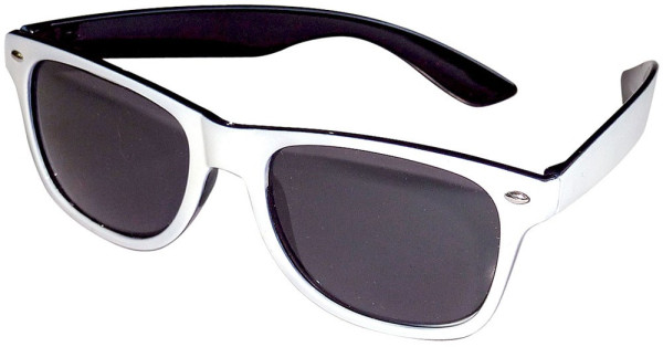 Duże okulary przeciwsłoneczne retro czarno-białe