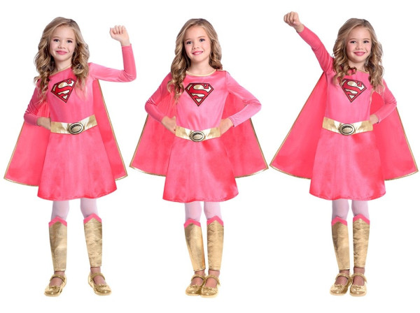 Pink Supergirl Kostüm für Mädchen 4