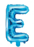 Oversigt: Folieballon E azurblå 35 cm