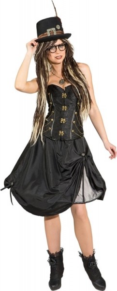 Falda de aro steampunk negra
