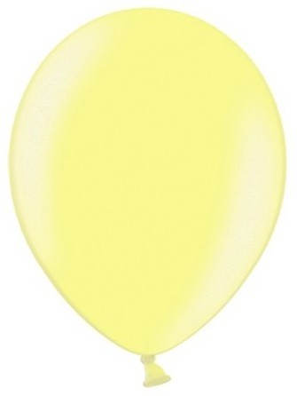 100 Celebration metallic balloons lemon yellow 25cm