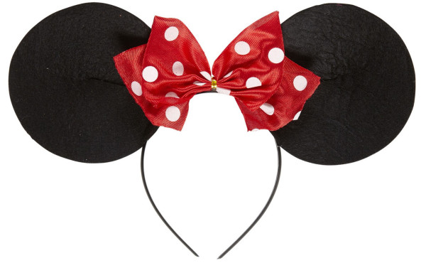 Mouse ears with dotted bow