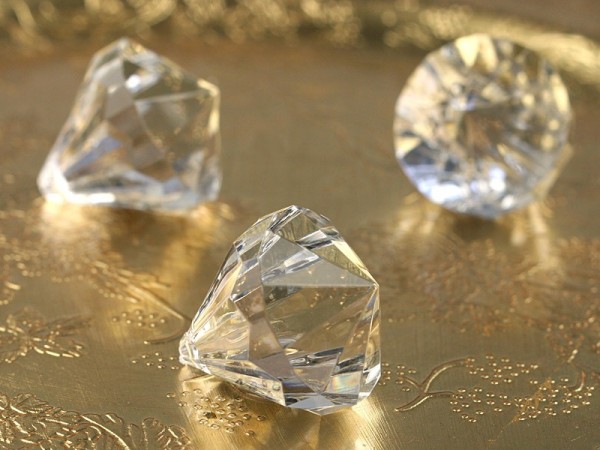 5 diamanten hangers Saphira 3,1 x 3,7 cm