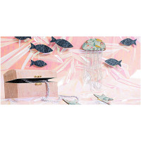 Vista previa: Parche de papel hoja de papel burbujas rosas 30x42cm
