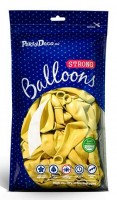 Widok: 100 metalowych balonów Partystar cytrynowożółty 12 cm