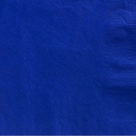20 serviettes bleu roi Basel 25cm