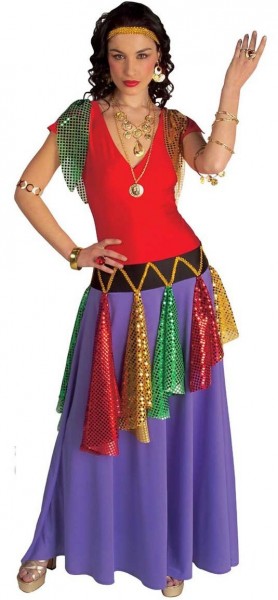 Colorful sequin fortune teller dress