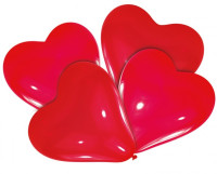 10 Heart Balloons Giulia Red 40cm