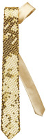 Corbata de fiesta con lentejuelas doradas