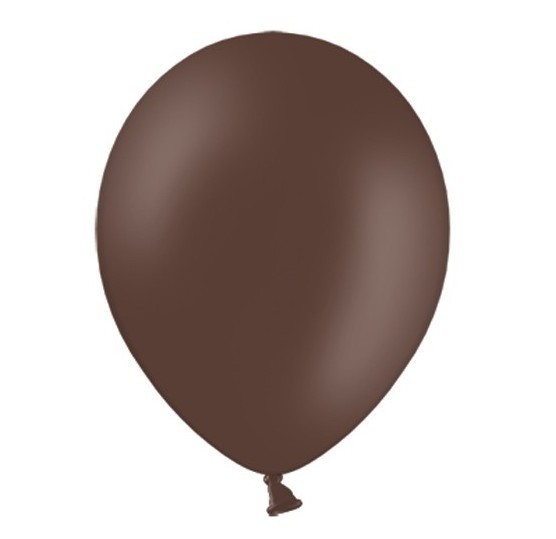 100 globos marrón oscuro pastel 25cm