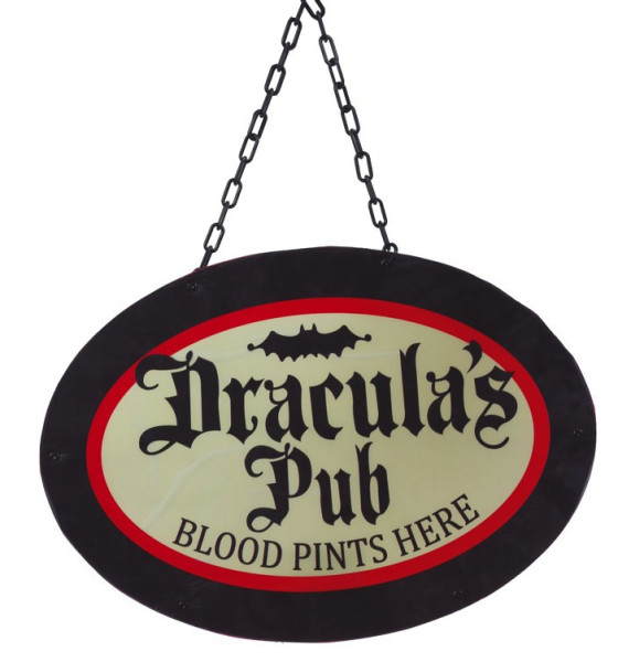 Draculas Pub LED Schild 47 x 33cm