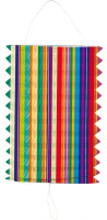 Kleurrijke strepen lantaarn 16cm