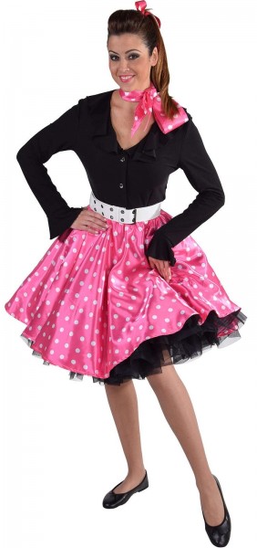 50s polka dot skirt and scarf