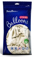 50 Partystar metallic Ballons weiß 30cm