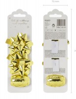 Vista previa: Set de cintas de regalo doradas 3 uds.