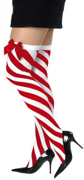 Red white bows stockings