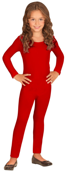 Langærmet børne-bodysuit rød
