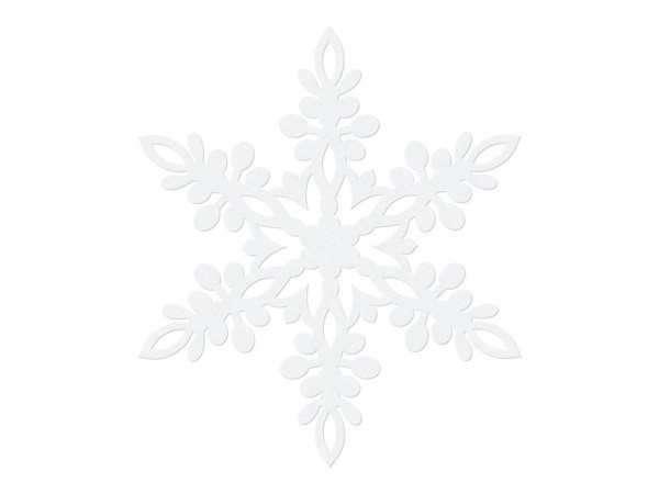 10 copos de nieve de papel blanco Lina 13cm