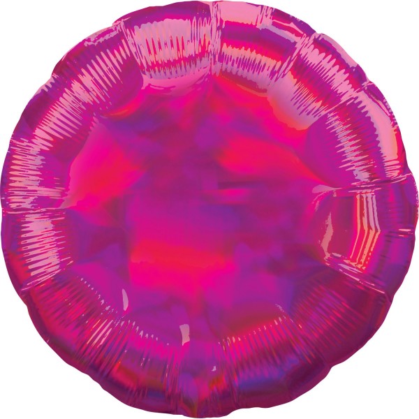 Ballon aluminium holographique magenta 45cm