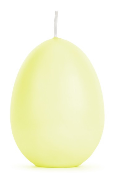 Candela all'uovo per brunch pasquale gialla 10 cm