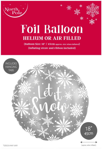 Let it Snow Folienballon 45cm