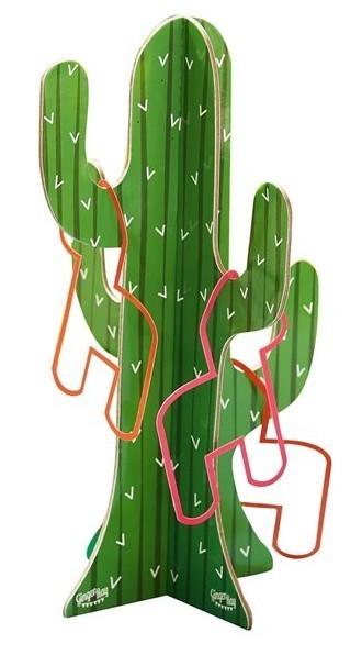 Jeu de lancer d'anneaux de cactus d'été mexicain