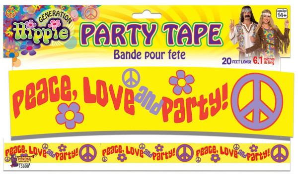 Police tape hippie party