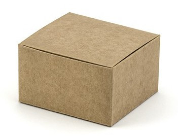 10 boîtes pliantes papier kraft 6cm