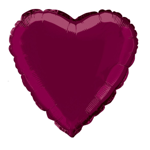 Heart balloon True Love burgundy