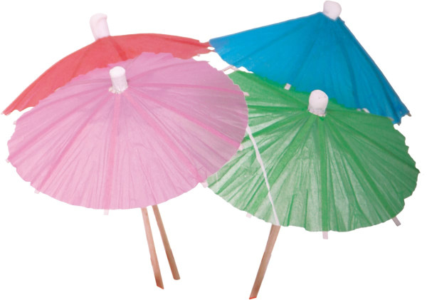 15 plażowych parasoli koktajlowych 7 cm