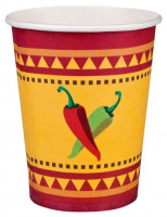 Preview: 6 Mexican Fiesta Party paper cups 25 cl