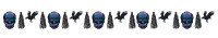 Shimmer Skull Halloween krans 3m