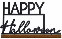 Vorschau: Happy Halloween Schriftzug schwarz aus Metall