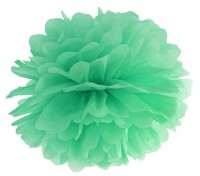 Anteprima: Pompon di carta floreale a maggio verde 35cm
