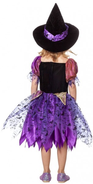 Lille heks violetta kostume til børn 2